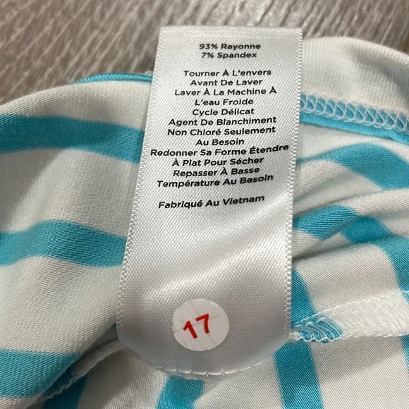 Talbots Striped Boat Neck Half Sleeve Top M - Picture 9 of 10